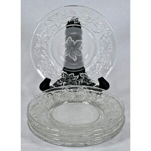 Set Of (5) Princess House Fantasia Crystal 6 "‎ (4) Plates & (1) Saucer